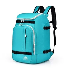 Ski Boot Bag Black Cooler Backpack 50L Waterproof Snowboard Travel Lake Blue