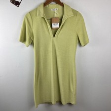 Reformation Steffi Terrycloth Dress in Lime