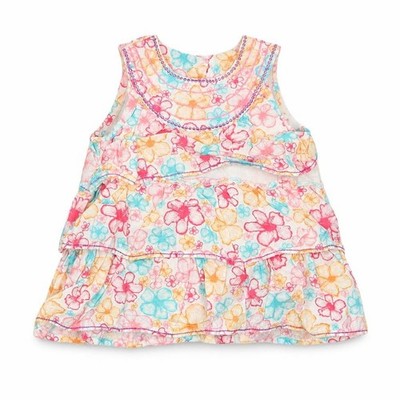 Mothercare Mädchen Basic T-Shirt Größe 3-6 Monate Mehrfarbig Blumen Rundhals