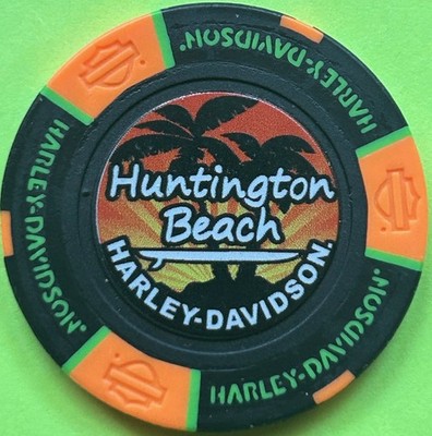 Harley Davidson Full Color Poker Chip from  Huntington Beach HD in California