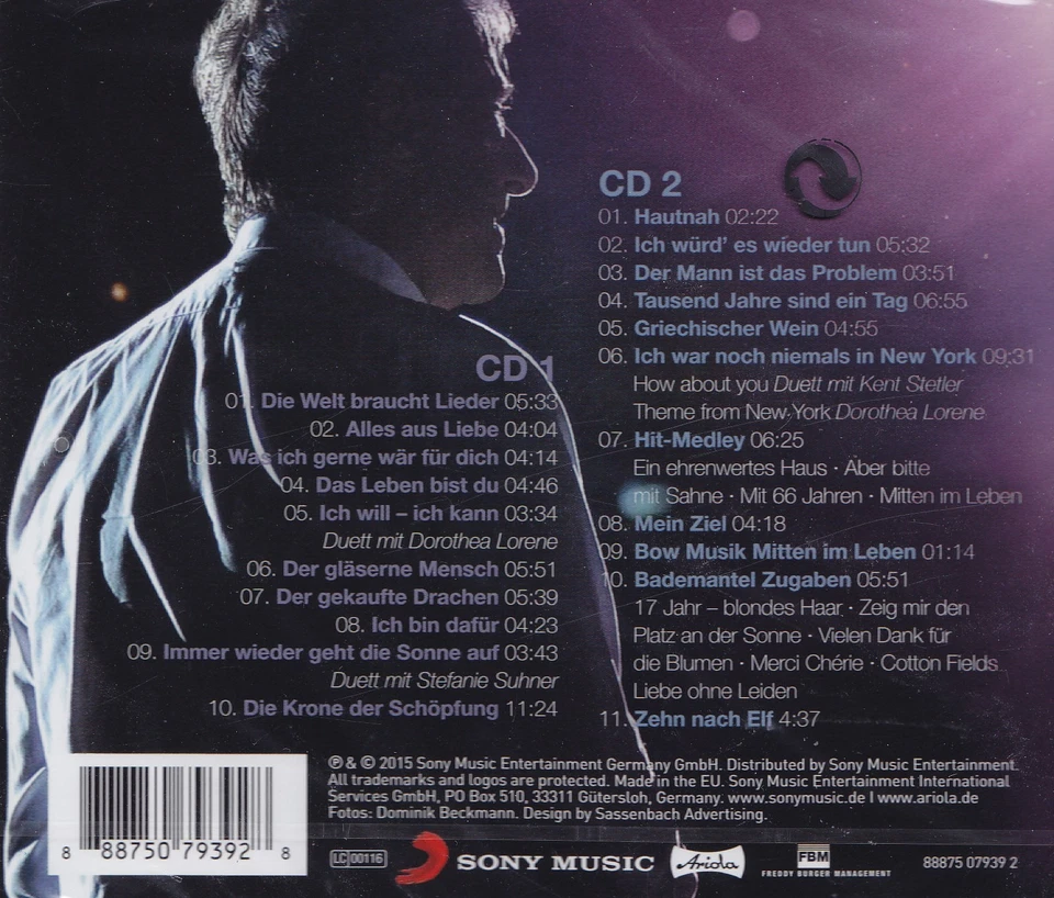 UDO JÜRGENS - 2 CD - DAS LETZTE KONZERT ZÜRICH 2014 - Live - Bild 2 von 4