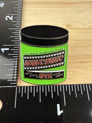 Manic Panic Classic Enamel Jar Lapel Pin Hair Dye Promotional Electric Lizard