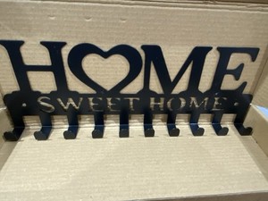 Sweet Home Key Holder Wall Mounted Black Metal Decorative Keys Holder Home Desig