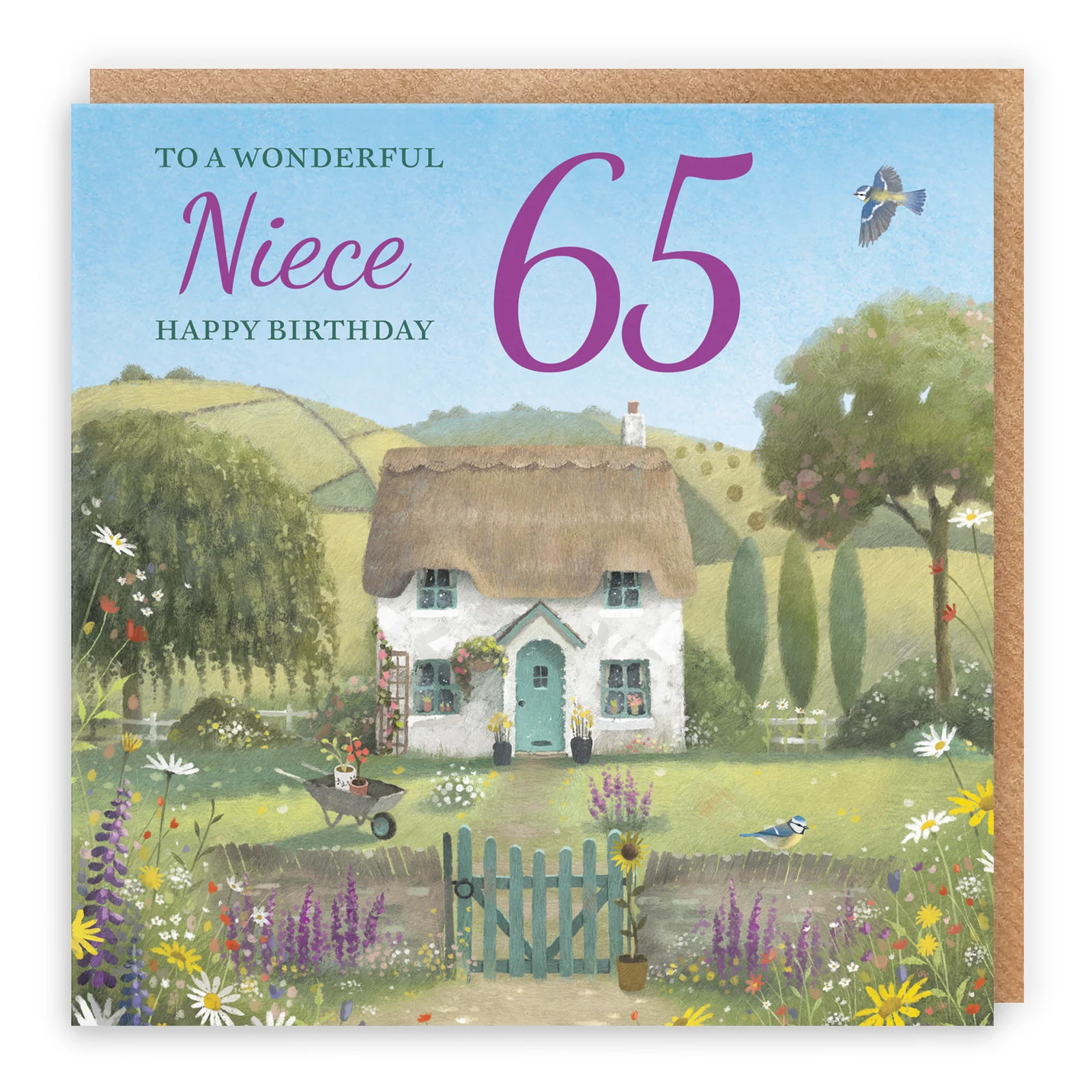 65th Niece Birthday Card Thatched Cottage Milo's Gallery