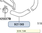 Kawasaki OEM 1993-2000 Mule Tube 92190-2156