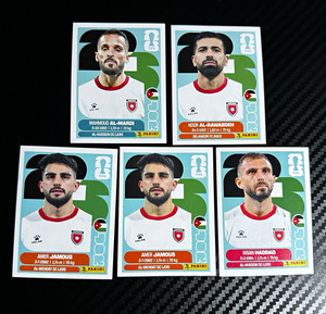 Panini FIFA World Cup 2026 Jordan Sticker Lot (5) JOR 3 11 14 17