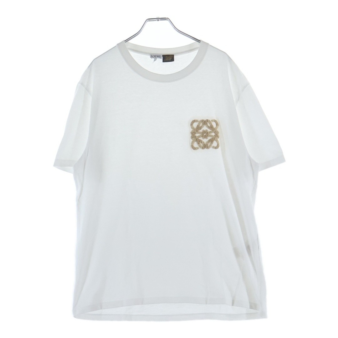 LOEWE 24SS PAULA'S IBIZA Pile Anagram Logo Embroidered Crew Neck Short Used 0f8a