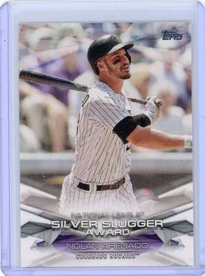 2018 Topps Series 1 Nolan Arenado Rockies Silver Slugger Award Insert Card