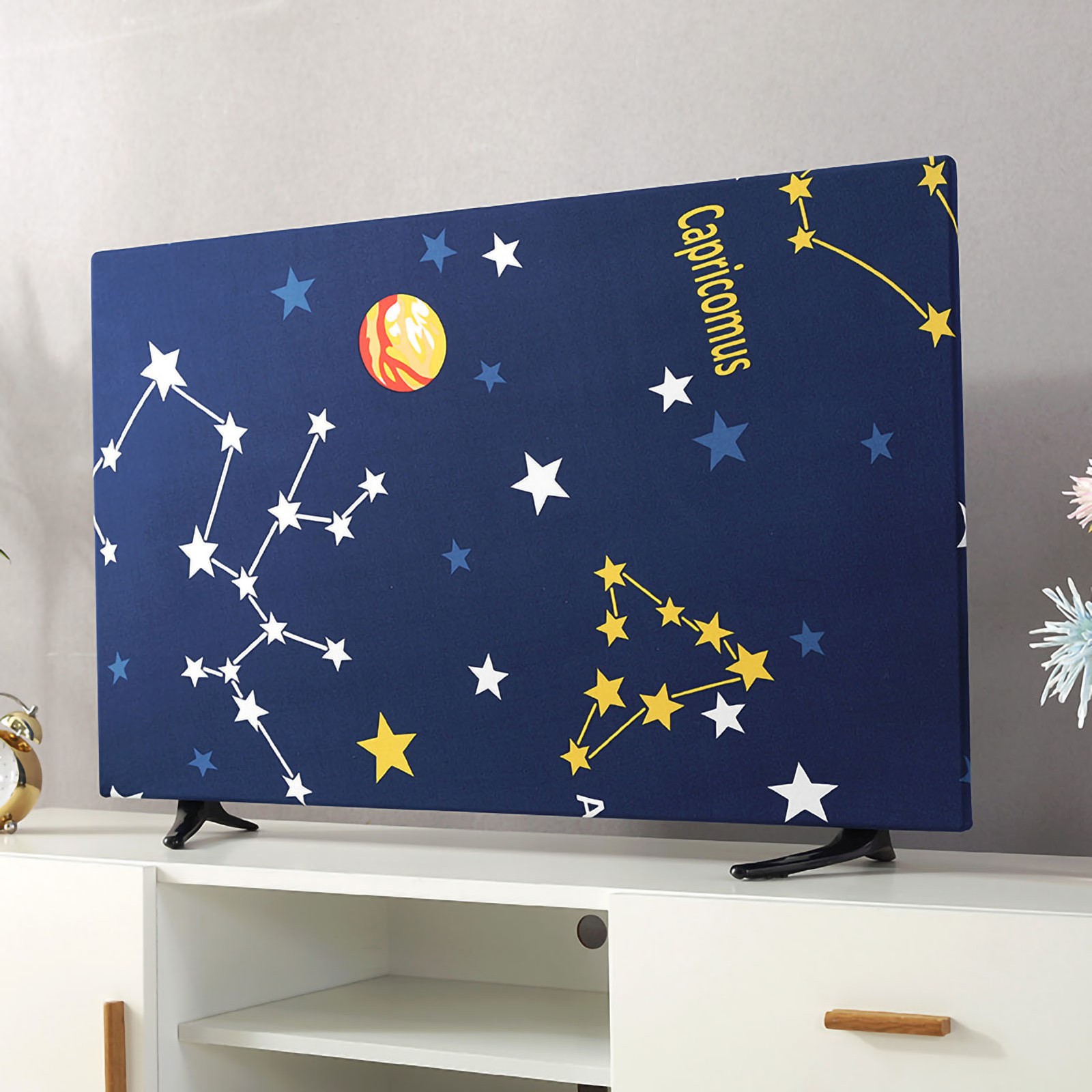 TV Cover Weatherproof Dustproof Universal Elastic Hanging Television Protector F