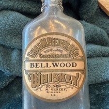 Antique Whiskey Bottle With Glass Stopper 