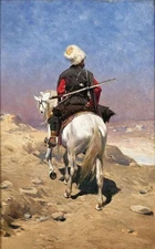 stunning oil painting handpainted on canvas-A Caucasian Rider
