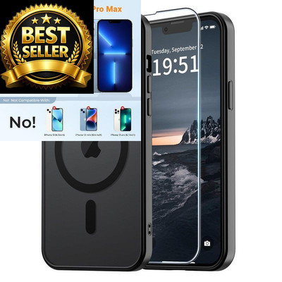 vnnink for iPhone 13 Pro Max Case with Screen For Iphone 13 Max, Black