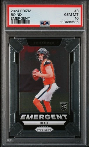 2024 PANINI PRIZM EMERGENT #3 BO NIX ROOKIE RC PSA 10