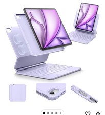 ESR iPad Air 13 inch Case Keyboard M3,2025/M2,2024 , iPad Pro 12.9 in - Purple