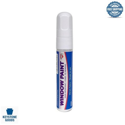 White Window Paint Marker for Car, Mirror, Storefront & Events