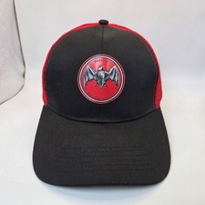 Bacardi Trucker Hat Mesh Snapback Black Red Bat Logo Marca De Fabrica 2021 OSFA