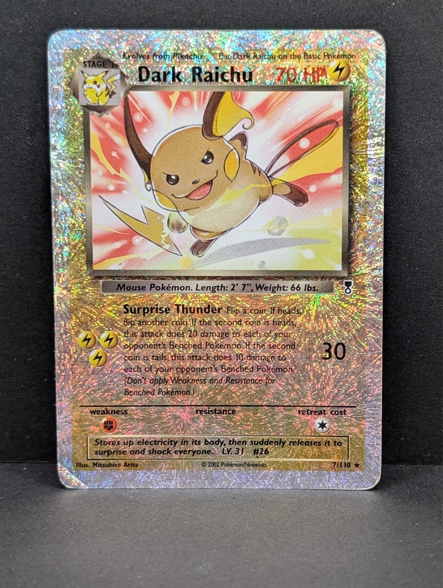 Dark Raichu Legendary Reverse Holo #7/110 Rare WOTC Pokémon TCG