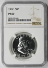 1962 Franklin Half Dollar Silver 50C Proof PF 67 NGC