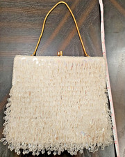 Vintage La Regale Evening Bag Womens Handmade Beaded Purse Clutch 60s Hong Kong