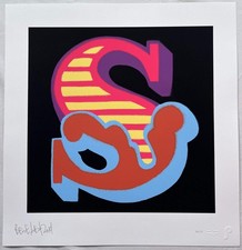 Ben Eine - Letter S (Yellow Variant) - Signed Street Art / Graffiti Screenprint