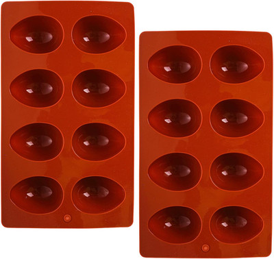 8-Cavity Easter Egg Shape Silicone Molds, 2Pcs Food-Grade Baking Supplies for DI