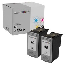 2PK PG40 PG-40 for Canon 0615B002 BLACK Print Ink Cartridge PIXMA iP1600 iP6210D