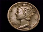 1918-S Mercury Dime, Fine Grade