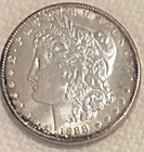 1888 P Morgan lightly circulated AU coin bright good luster free ship Sigma test
