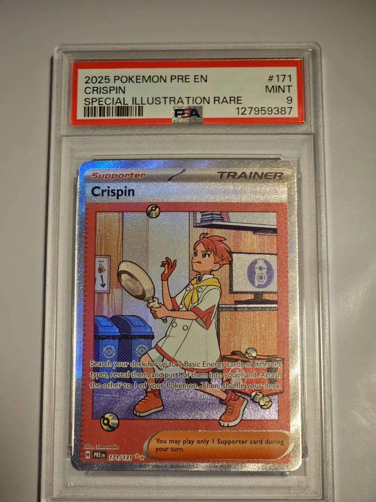 Pokemon TCG Crispin 171/131 Sv: Prismatic Evolutions Holo PSA Grade 9