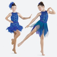 Dance Pre-Owned Costume Medium Child Blue Revolution RC 24668 Jazz Tap Lyrical 2