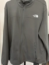 The North Face Cedar Trail Grid Fleece Jacket Full Zip Smoked Pearl Men's M New