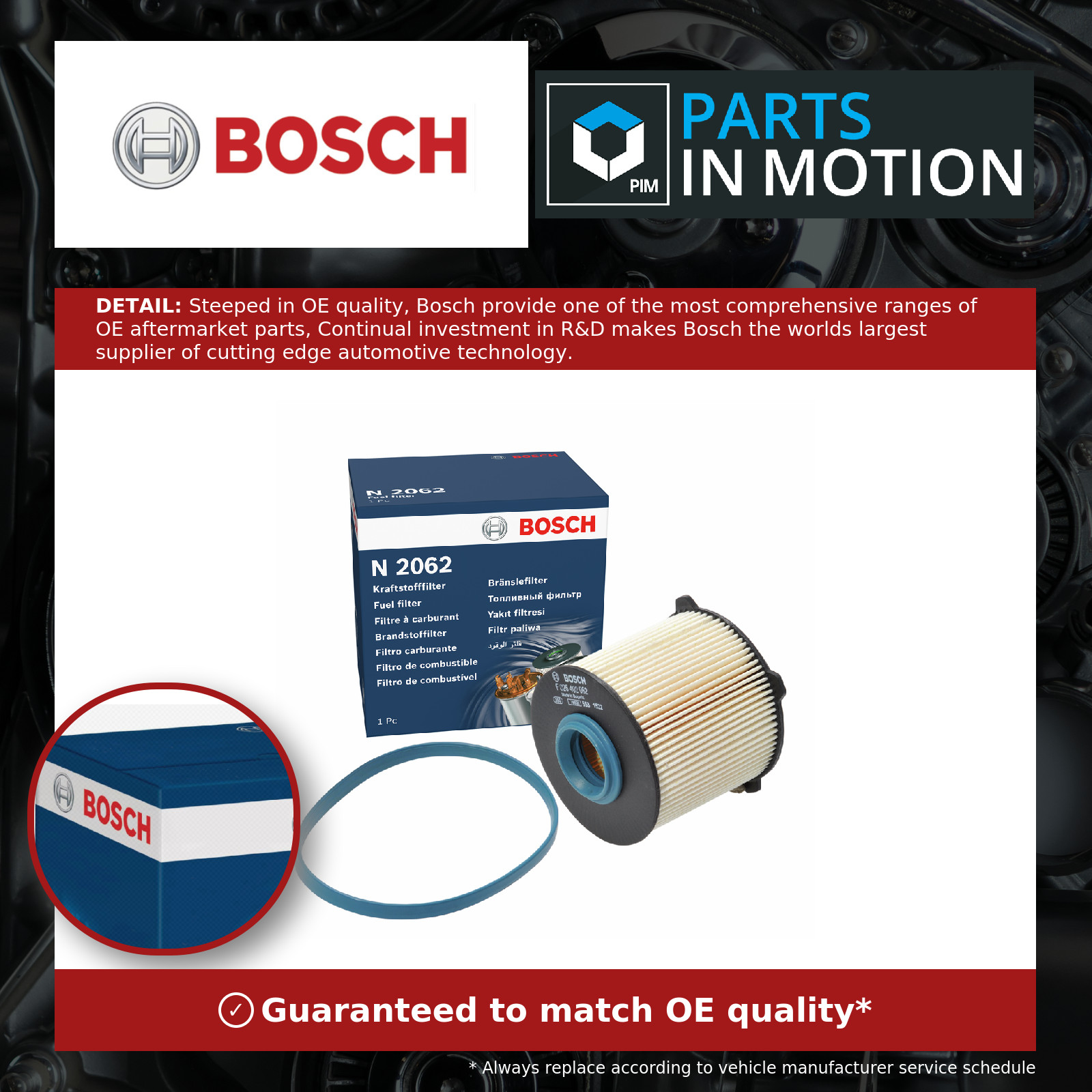 2x ✅Fits BOSCH F 026 402 062 FUEL-FILTER ELEMENT ⭐UK Seller⭐ - Image 2
