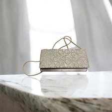 Women's Vintage White Beaded Evening/Dressy Clutch Purse