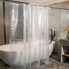 Shower Curtain Liner, 100 Waterproof EVA Shower Curtains with 3 Duty Heavy Bott