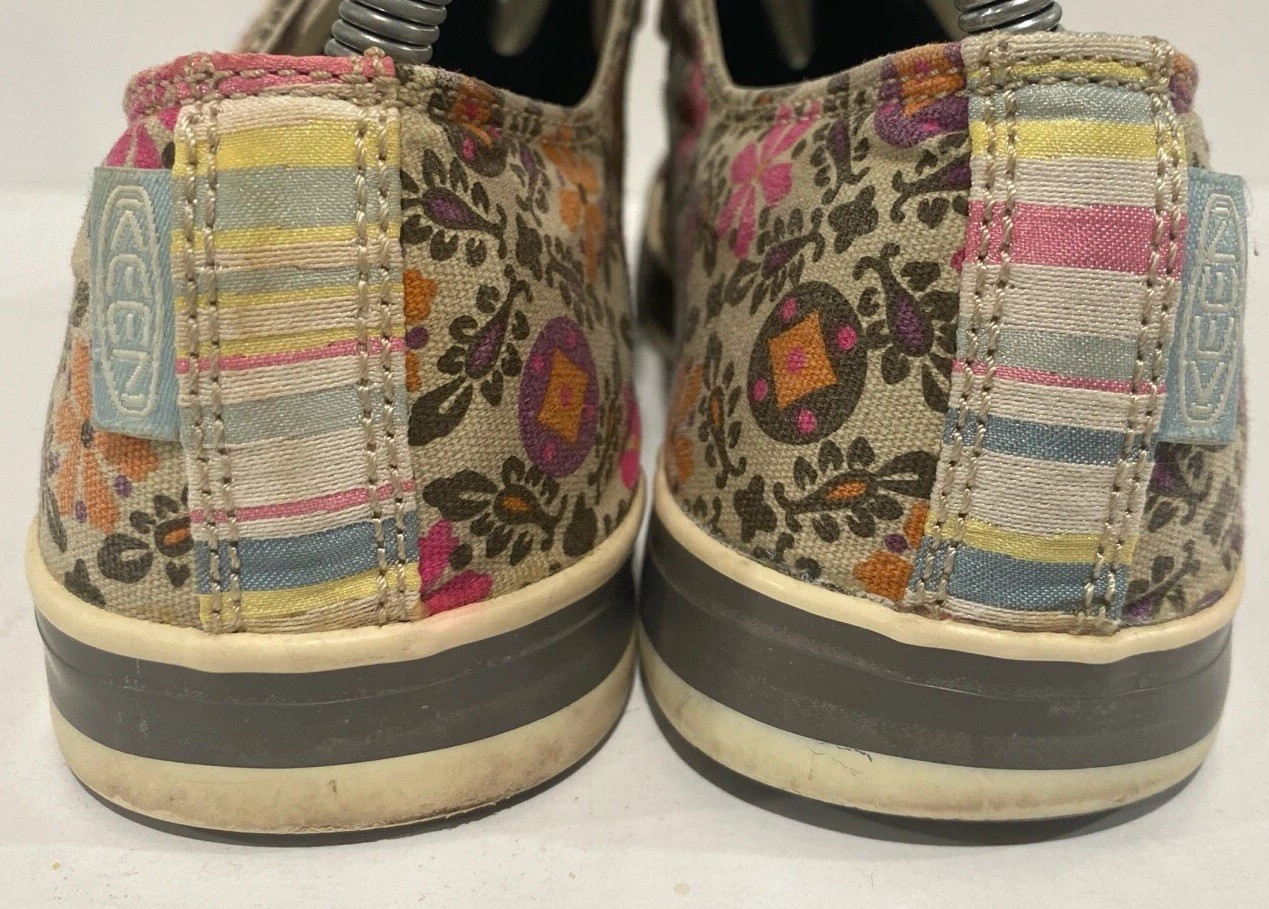 Scarpe sneakers casual Keen giovani ragazze rosa beige boho floreale taglia 6