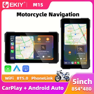 EKIY 5.0 inch CarPlay Moto Android GPS Navigation Removable Display Screen