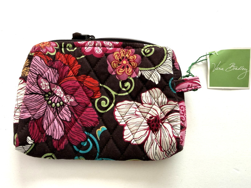 Vera Bradley Cosmetic Floral Quilted Pouch Mod Floral Pattern 5 x 7" NWT
