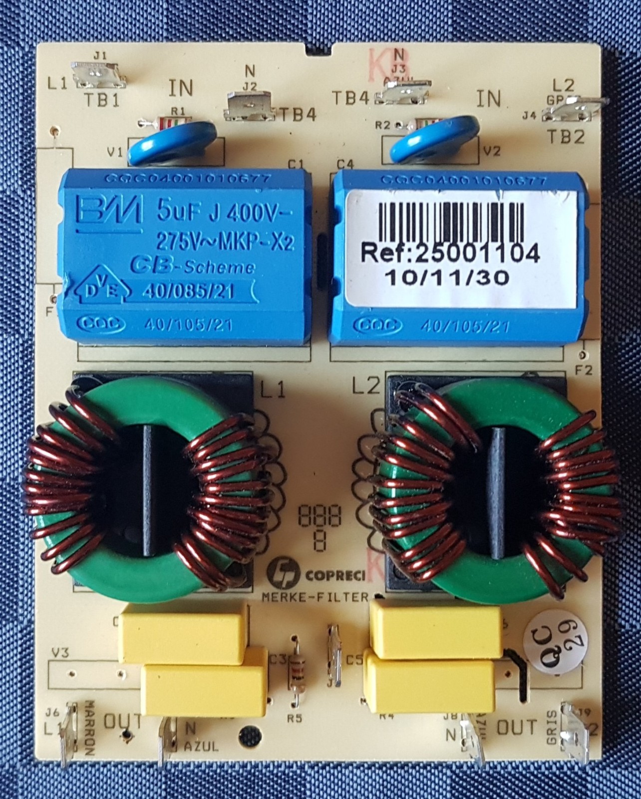 SCHEDA FILTRO PIANO INDUZIONE - FRANKE - MOD FH6044ITPWL - 25400101 - C