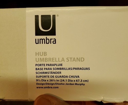 Umbra Space Saving Elmwoid Umbrella Stand, NEW - Picture 3 of 3