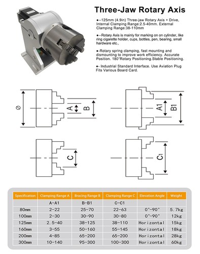 50W JPT Fiber Laser Marking Machine 125mm Rotary Axis 175mmCE&FDA Laser Engraver - Picture 9 of 45