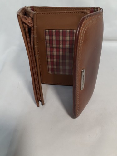 Cartera para mujer Dockers de colección, cuero genuino marrón pequeña, triple, - Imagen 5 de 6