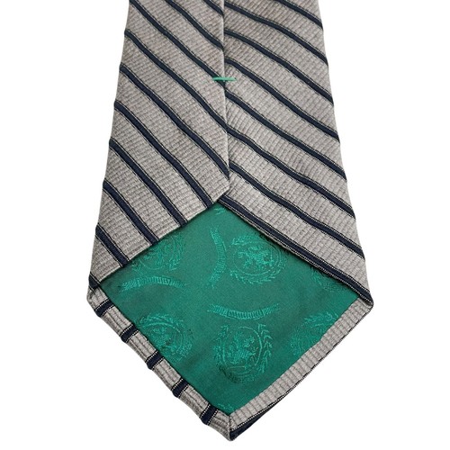 Vintage Tommy Hilfiger Neck Tie Gray Navy Blue Green 100% Silk Made In USA - Picture 3 of 7