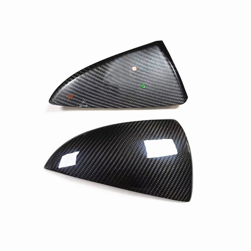 2PCS Carbon Fiber Rearview Side Mirror Cover Cap For Lexus LC500 LC500H Black - Picture 7 of 9