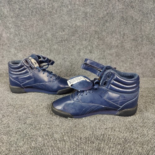 Vintage 80s REEBOK CLASSIC Freestyle Hi-Top PURPLE LEATHER Aerobics SNEAKERS 3.5 - Picture 15 of 16