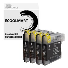 4 Black Ink Cartridge fits Brother LC65 MFC-6890CDW MFC-5895CW MFC-6490CW 5890CN