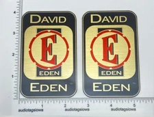 David Eden Speaker Badge Logo Custom Made Aluminum Pair LARGE SIZE