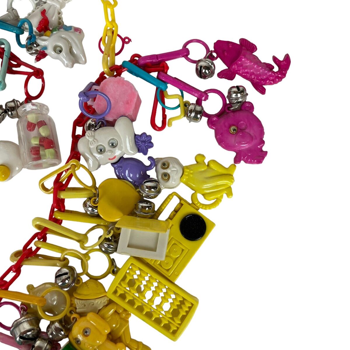 Vintage 80s Bell Clip Charm Necklace With 9 Plastic Toy Charms, Ice Cream,  Fish, Friend Hand, Giraffe, Tennis, Grapes, Whistle More - Etsy Sweden