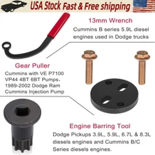 13mm Idle Lock Nut Wrench & Gear Puller For Dodge Cummins Engine Barring Tool