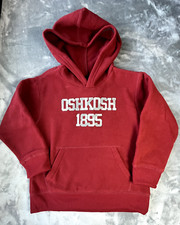 OshKosh Boys Size 5 Red Fleece Pull-over Hoodie