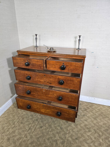 An Antique Victorian Oak Chest of Drawers ~Delivery Available~ - Picture 4 of 12